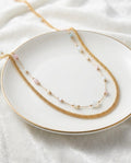 Celestial Pearl & Pastel Beaded Layered Necklace
