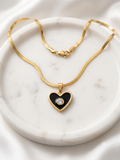 Midnight  Enamel Heart pendant