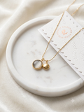 Minimal gold dual pendant