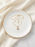 Aura Round Bezel Gold Solitaire Pendant