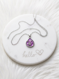 Lavender Blossom Teardrop Pendant