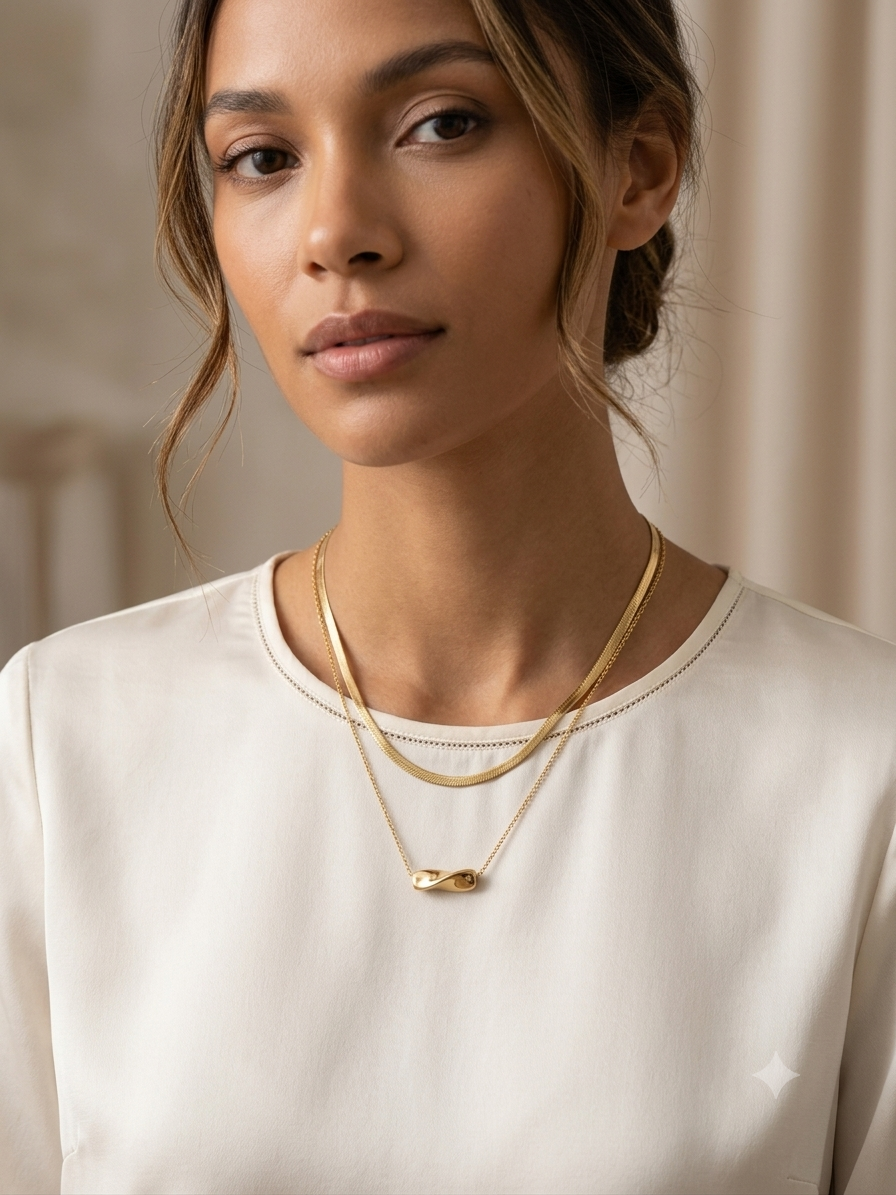 Golden Luxe Layered Pendant Necklace