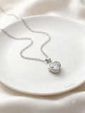Radiant Solitaire Heart Pendant N