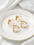Eternal Twist Gold Infinity drop earrings