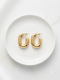 High-Shine U-Shape Open Hoops