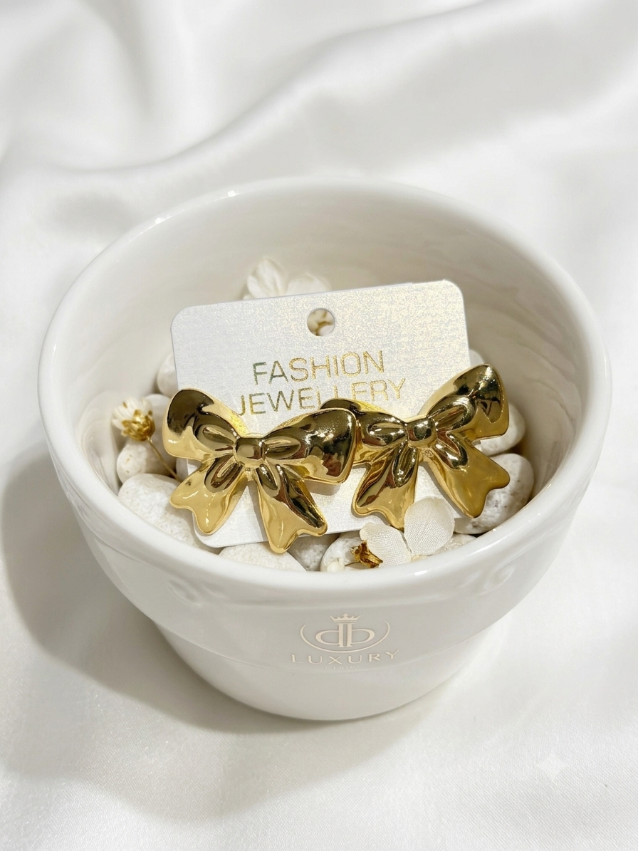High-Shine Bow Earrings