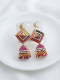 Vibrant multi colour jhumka