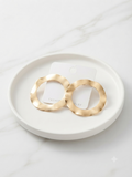 Gilded Wavy Round Statement Hoops