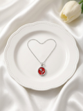 Silver-Tone Oval Pendant