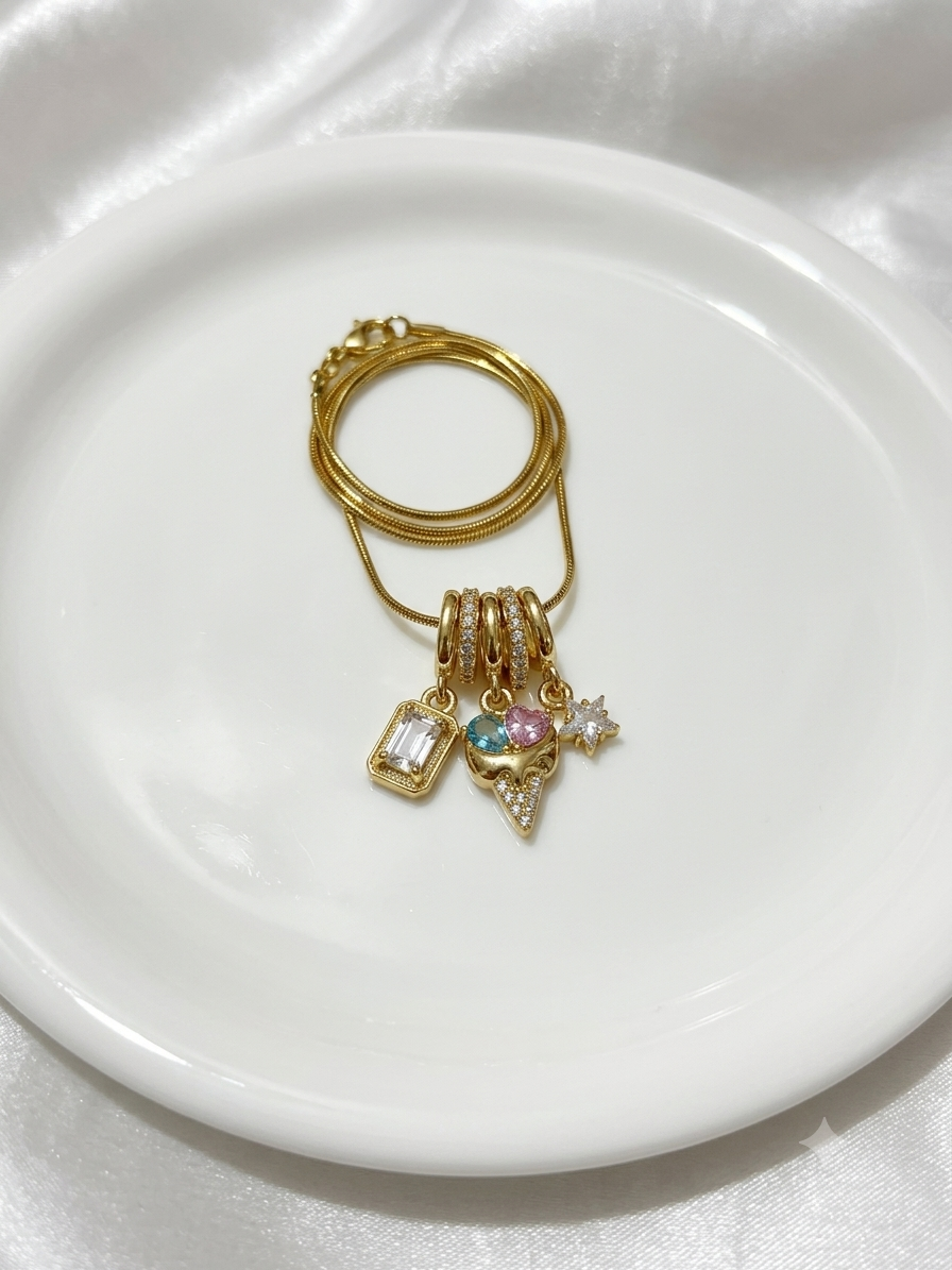 The Celestial Trio Charm Necklace