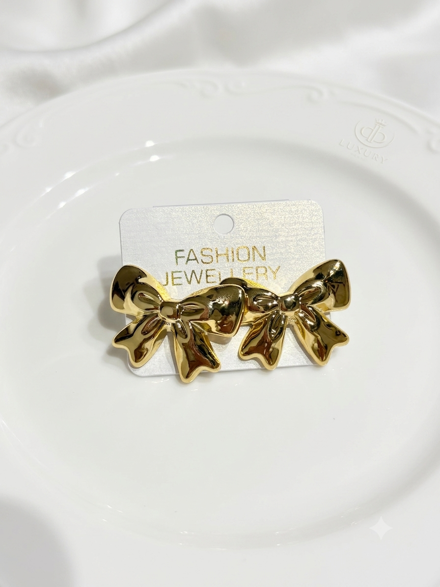 High-Shine Bow Earrings