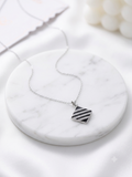 Black Enamel striped pendant