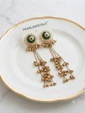 The green emerald Kashmiri earrings