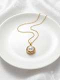 Aurelia Pearl Halo Pendant
