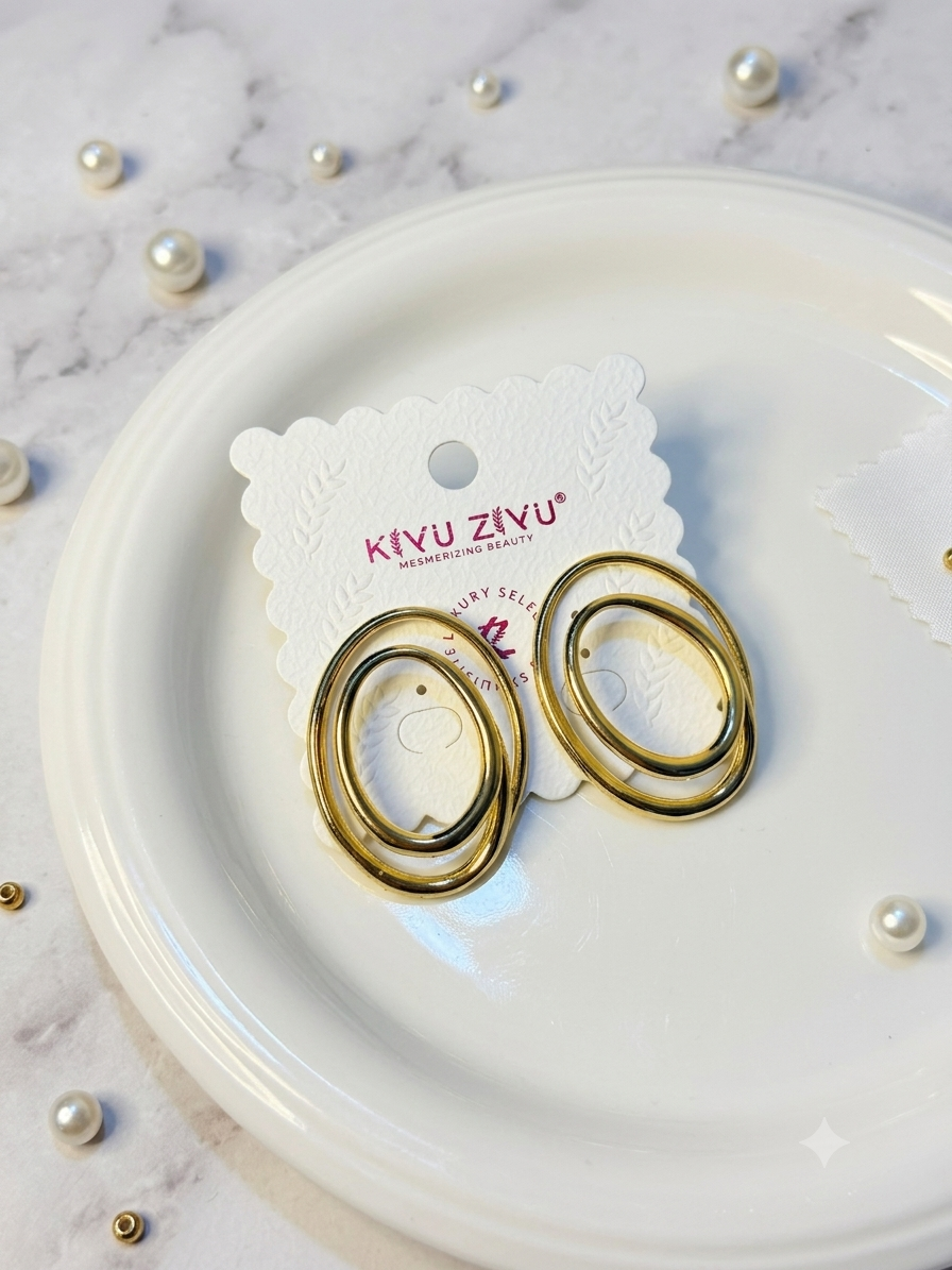 The Orbit Double Oval Studs