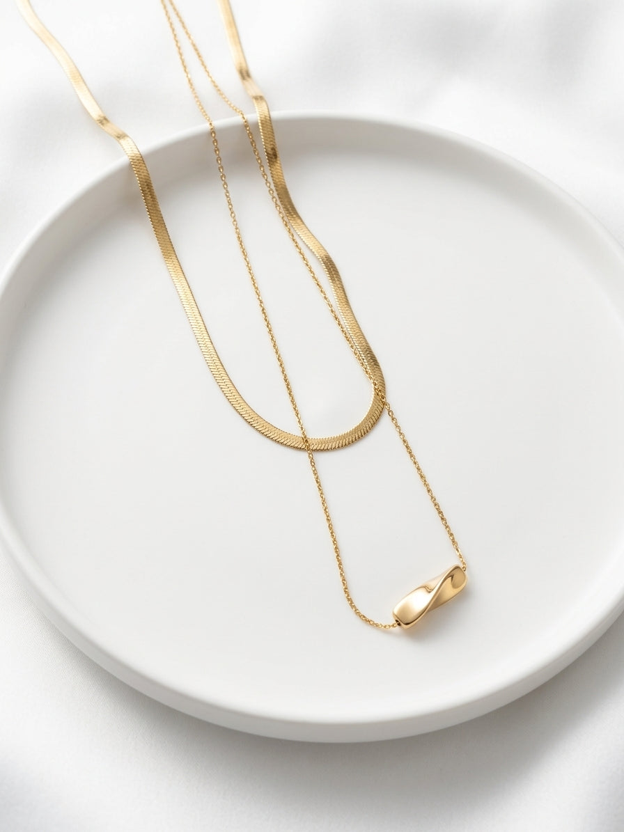 Golden Luxe Layered Pendant Necklace