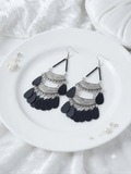 Bohemian monochrome black earrings